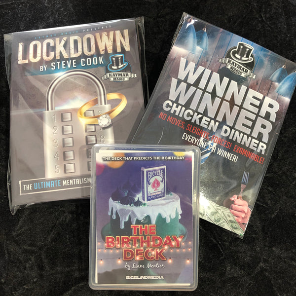 The Bank Holiday BUNDLE DEAL!  Get 'The Birthday Deck', 'Winner Winner Chicken Dinner' and 'LOCKDOWN' JUST 10 SETS!